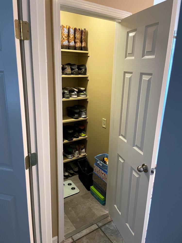 Converted old shower into a closet after Re-Bath Memphis, TN renovation