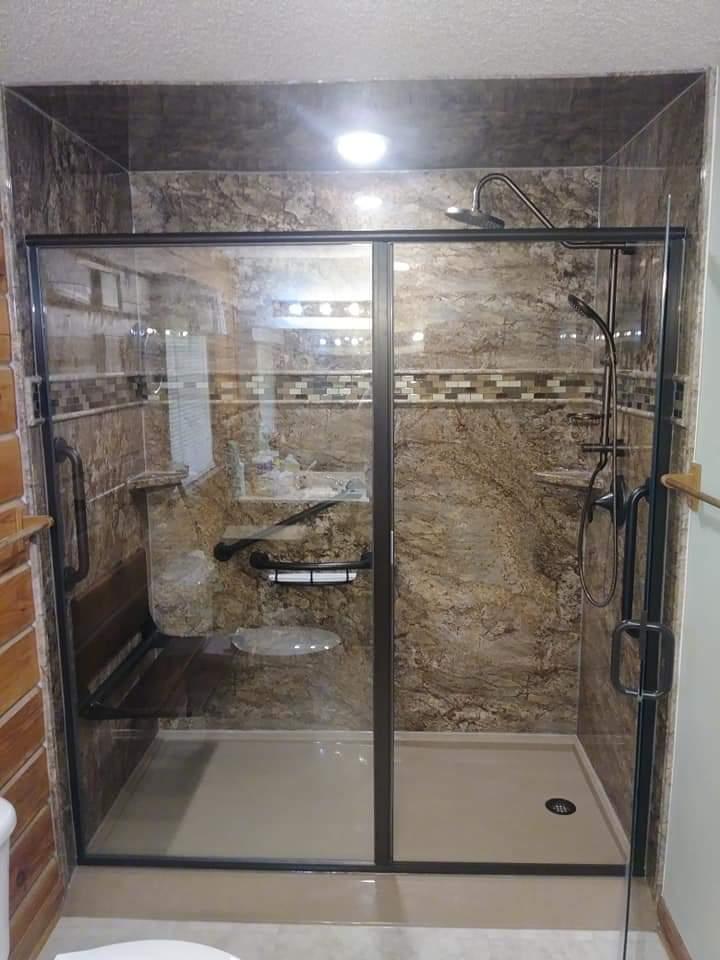 After Re-Bath Chattanooga, TN renovation with TAHOE GRANITE WALL SURROUNDS