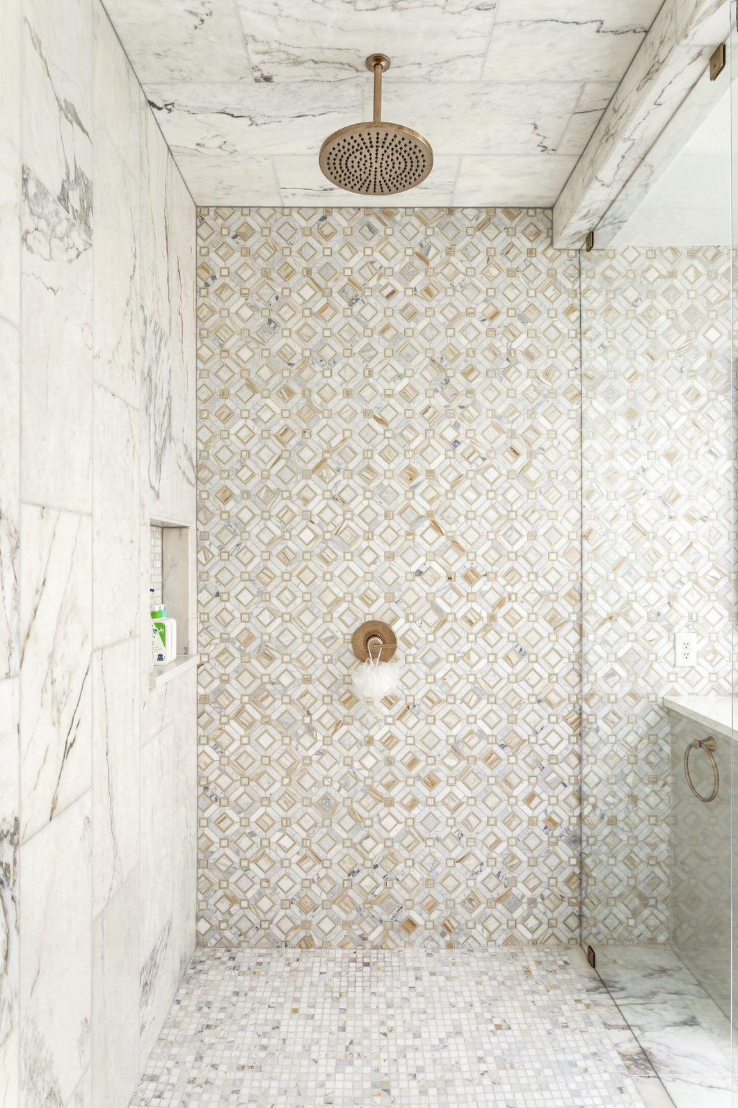 Calacatta marble shower