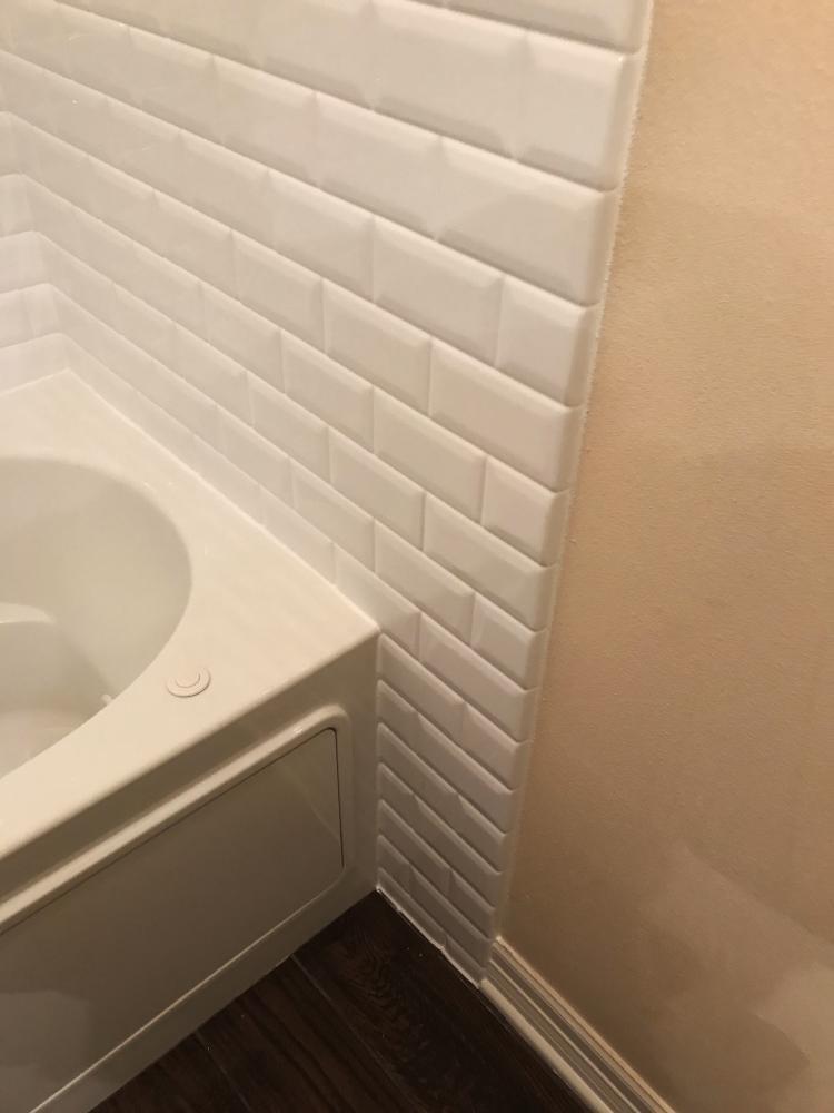 After Re-Bath Shreveport, LA whit subway tile wall renovation