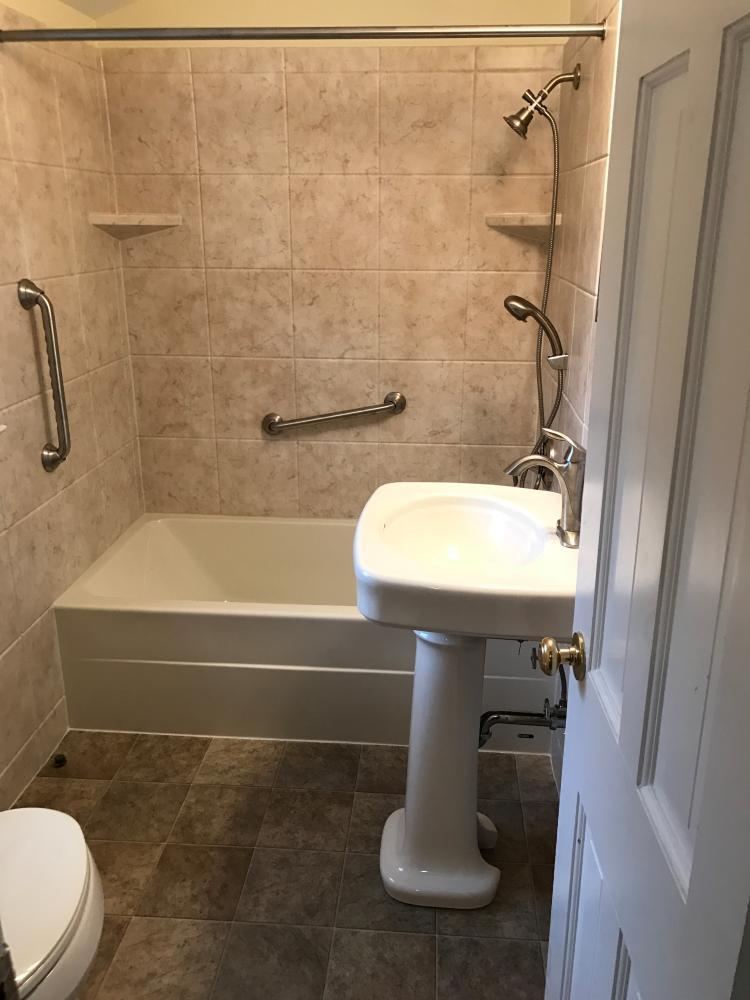 After Re-Bath Roanoke, VA replacement tub and wall surround redesign